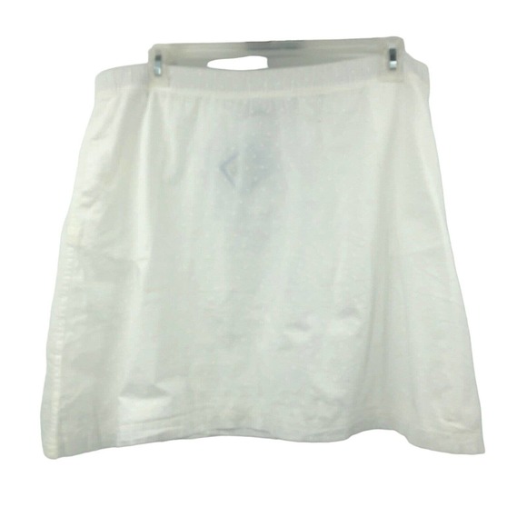 Nwt Columbia White PFG Skirt XL Lined Pull On Swiss Dot - Picture 2 of 9